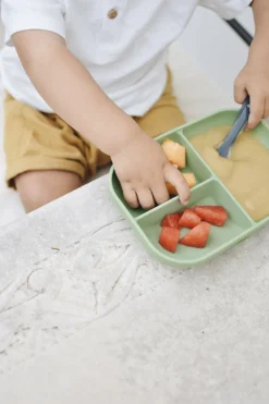BÉABA Couverts, Vaisselle Et Bavoirs*Assiette Compartimentee Silicone Sage Green