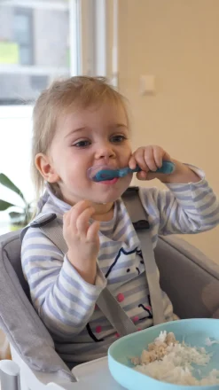 BÉABA Couverts, Vaisselle Et Bavoirs*Assiette Silicone Ventouse Light Blue