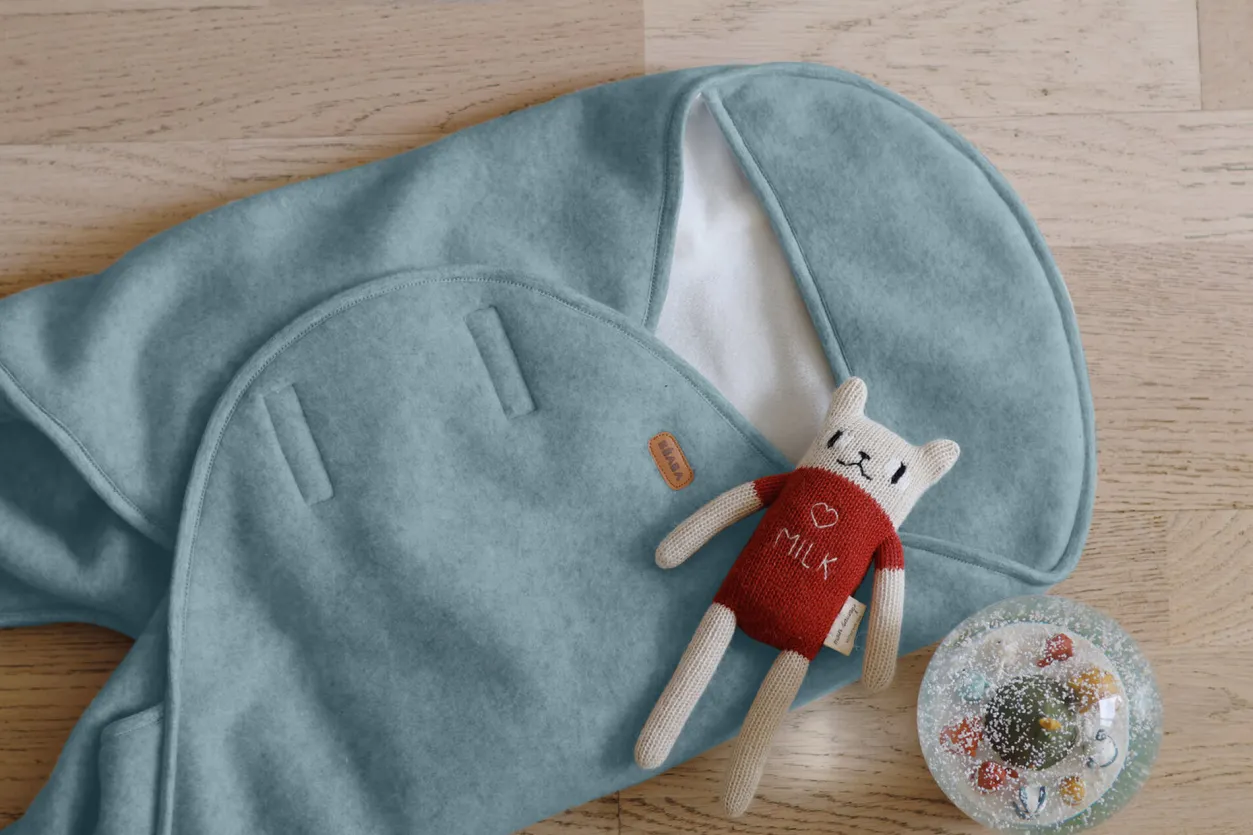 BÉABA Chancelieres Et Nids D'Ange*Babynomade® Double Polaire Baltic Blue