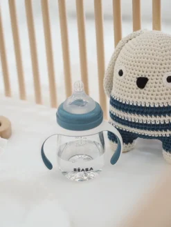 BÉABA Couverts, Vaisselle Et Bavoirs*Biberon D'Apprentissage 2 En 1 210 Ml Windy Blue