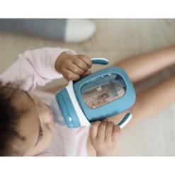 BÉABA Couverts, Vaisselle Et Bavoirs*Biberon Verre D'Apprentissage 210 Ml Windy Blue