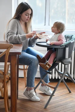 BÉABA Chaise Haute*Chaise Haute Evolutive Up & Down Dark Grey