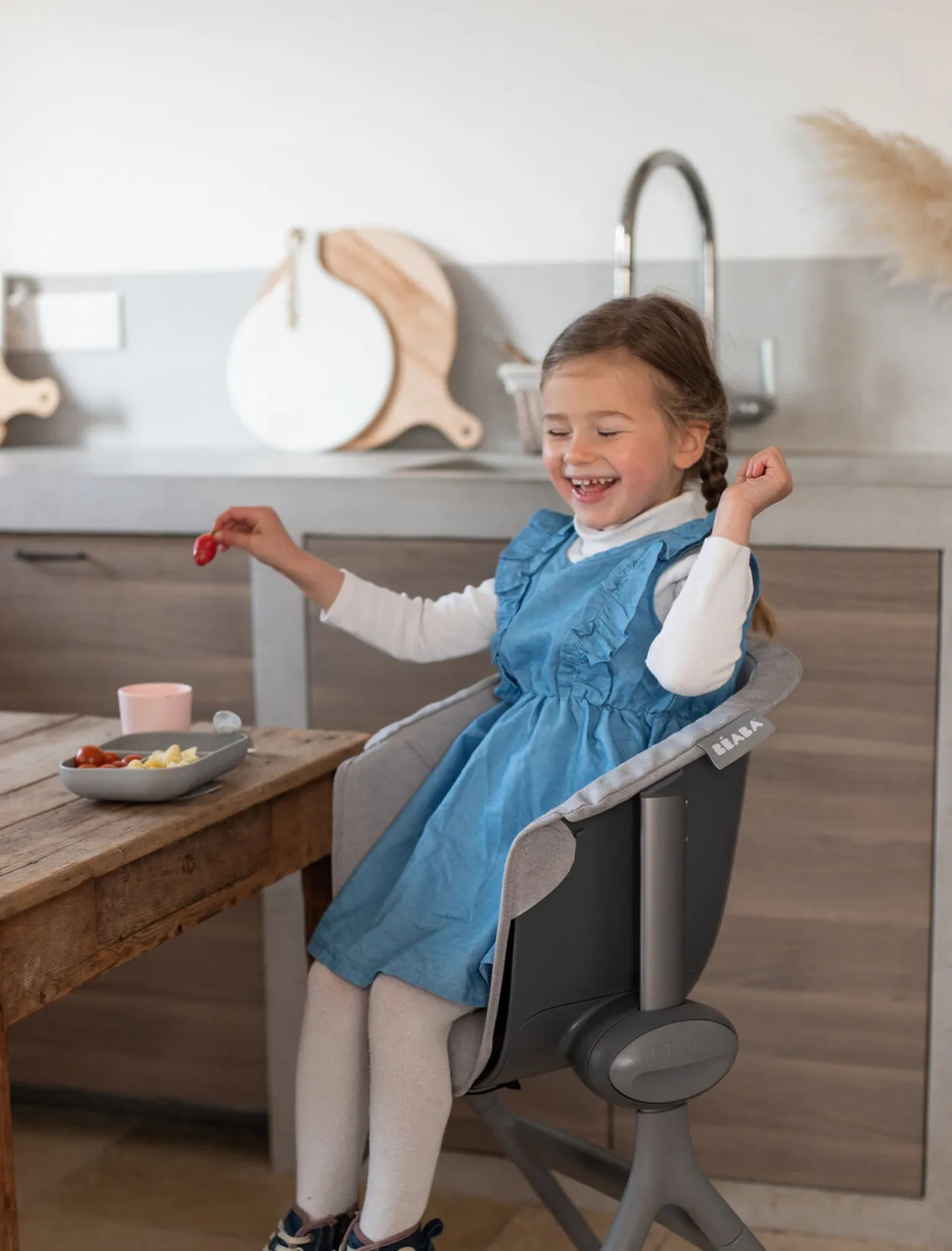 BÉABA Chaise Haute*Coussin D'Assise Junior Pour Chaise Haute Up&Down Grey