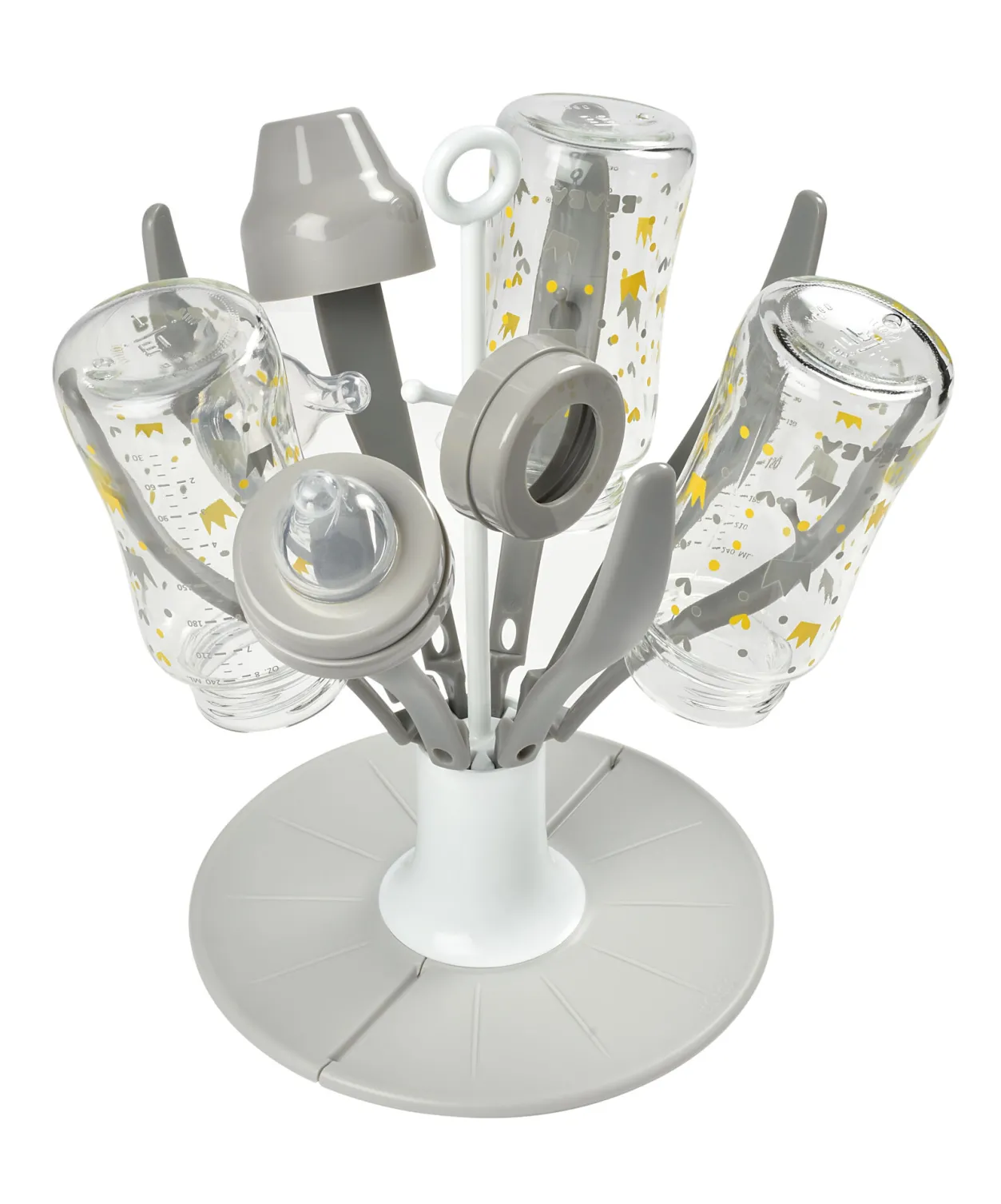 BÉABA Arbre À Biberons*Egoutte-Biberon Flower Pliable Grey