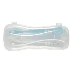 BÉABA Couverts, Vaisselle Et Bavoirs*Lot 2 Cuilleres 1Er Age Silicone + Boite De Transport Grey/B