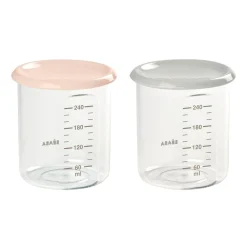 BÉABA Pots De Conservation*Lot 2 Maxi Portion Old Pink/Grey