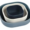 BÉABA Goûter Sain*Lot De 3 Bols Silicone Gigogne Night Blue