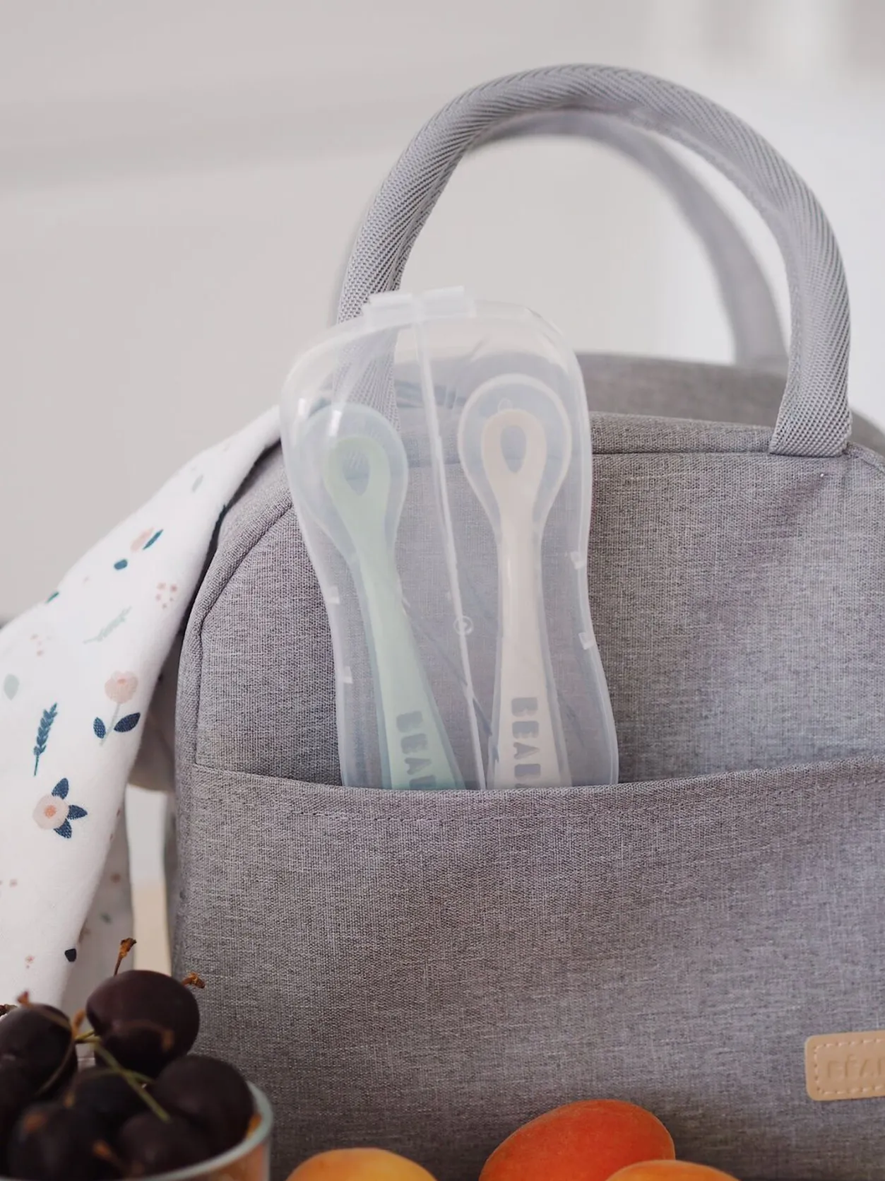 BÉABA Couverts, Vaisselle Et Bavoirs*Lot De 2 Cuilleres 2Eme Age Silicone Avec Boite De Transport