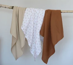 BÉABA Accessoires De Toilette*Lot De 3 Langes En Coton Hedgehog