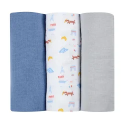 BÉABA Accessoires De Toilette*Lot De 3 Langes En Coton Paris