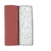 BÉABA Emmaillotage*Lot De 2 Langes Xxl En Coton Hot Sauce/Terrazzo