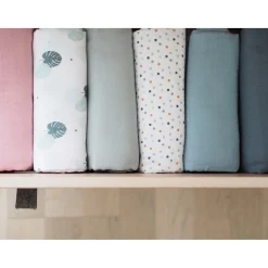 BÉABA Emmaillotage*Lot De 2 Langes Xxl En Coton Mirage Grey/Jungle