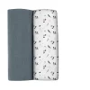 BÉABA Emmaillotage*Lot De 2 Langes Xxl En Coton Stormy Weather/Spring Flower