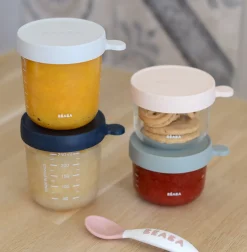 BÉABA Pots De Conservation*Lot De 4 Portions Verre - Eucalyptus