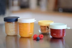 BÉABA Pots De Conservation*Lot De 4 Portions Verre - Pastel