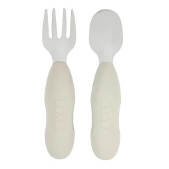 BÉABA Couverts, Vaisselle Et Bavoirs*Lot De 2 Pre-Couverts Inox Velvet Grey