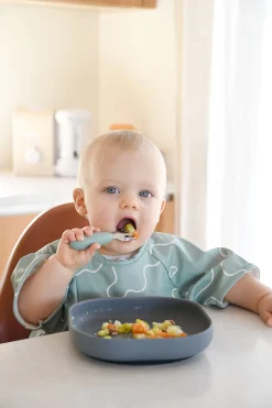 BÉABA Couverts, Vaisselle Et Bavoirs*Lot De 2 Pre-Couverts Inox Sage Green