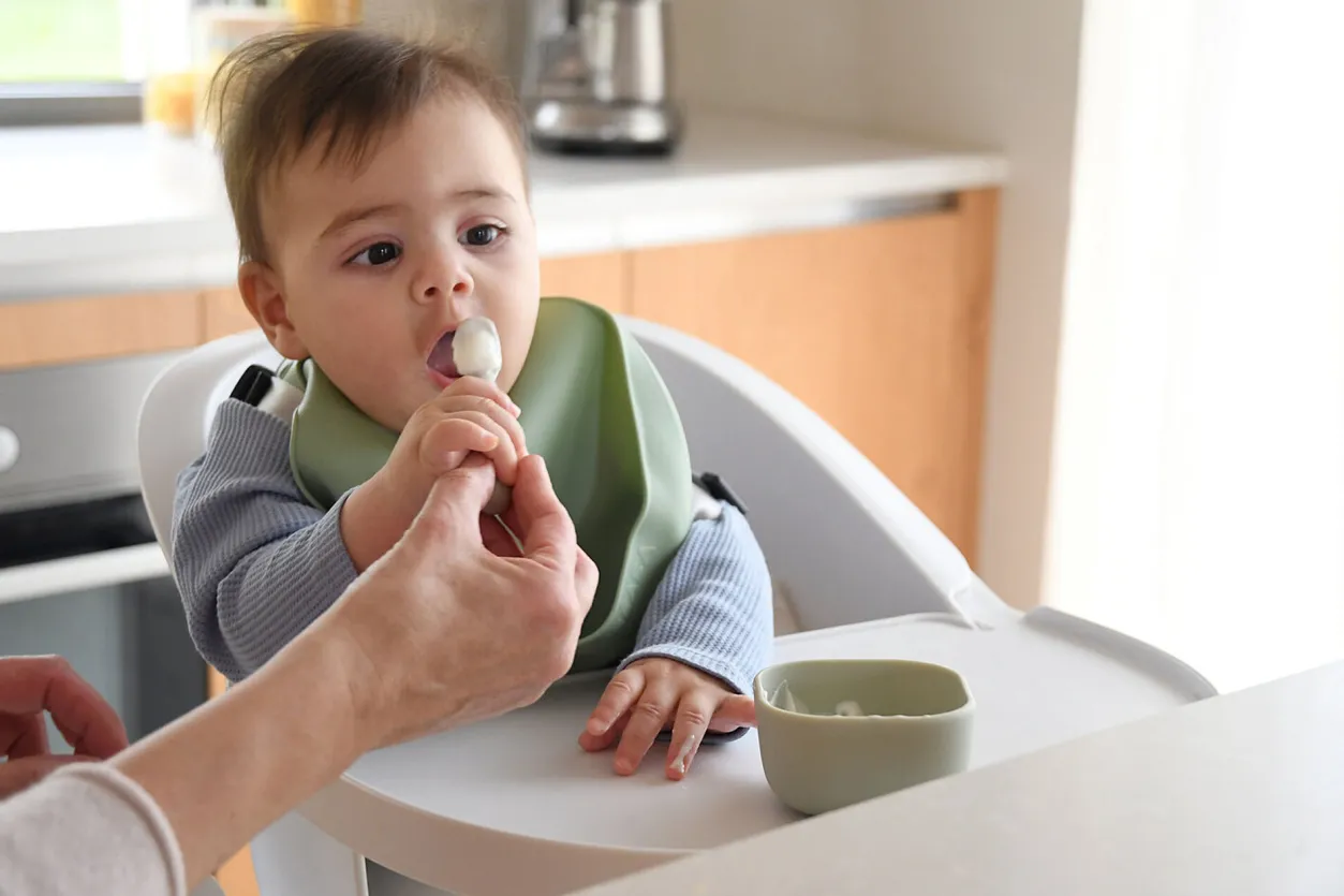 BÉABA Couverts, Vaisselle Et Bavoirs*Lot De 2 Pre-Cuillere Silicone Terracotta / Velvet Grey