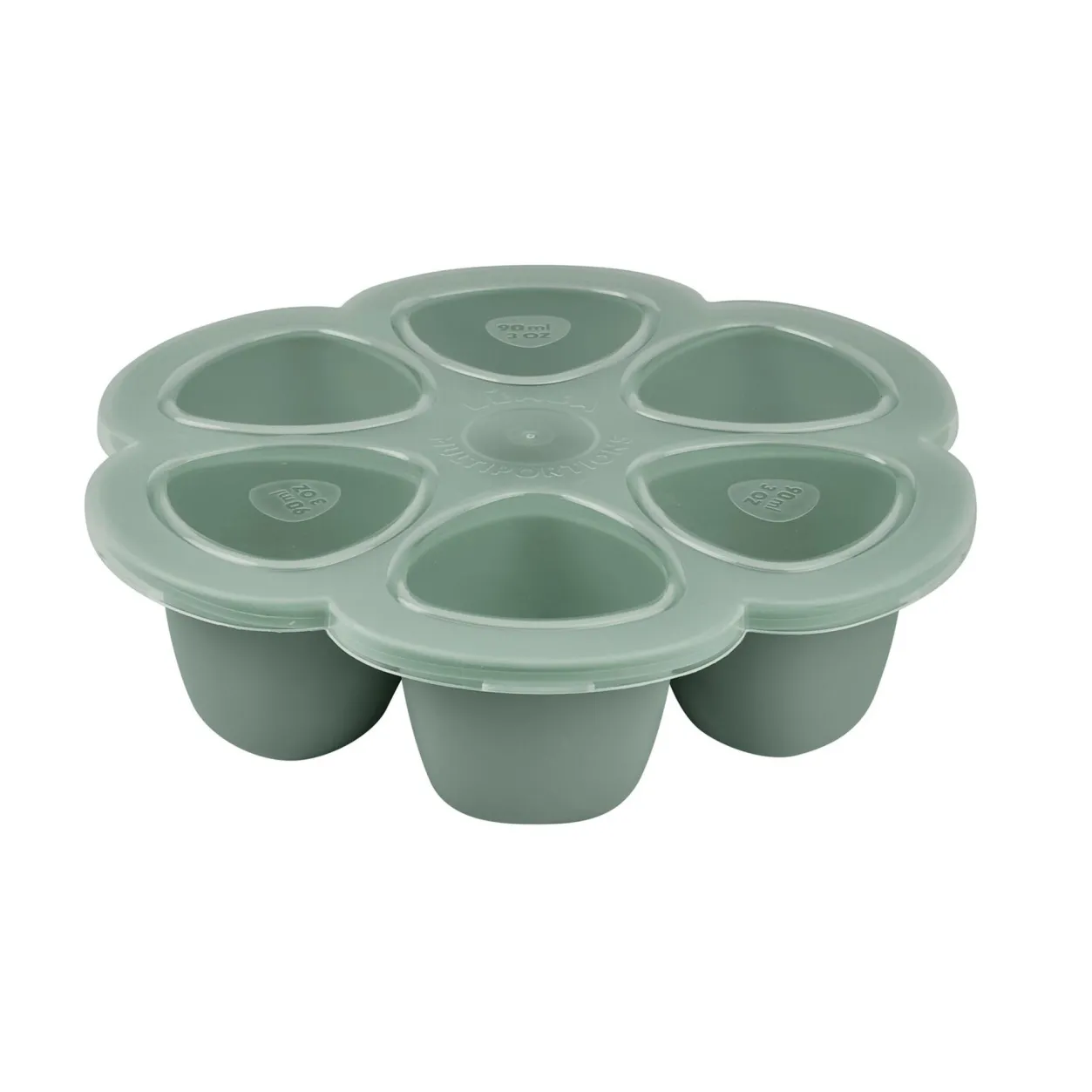 BÉABA Pots De Conservation*Multiportions Silicone 6 X 90 Ml Sage Green