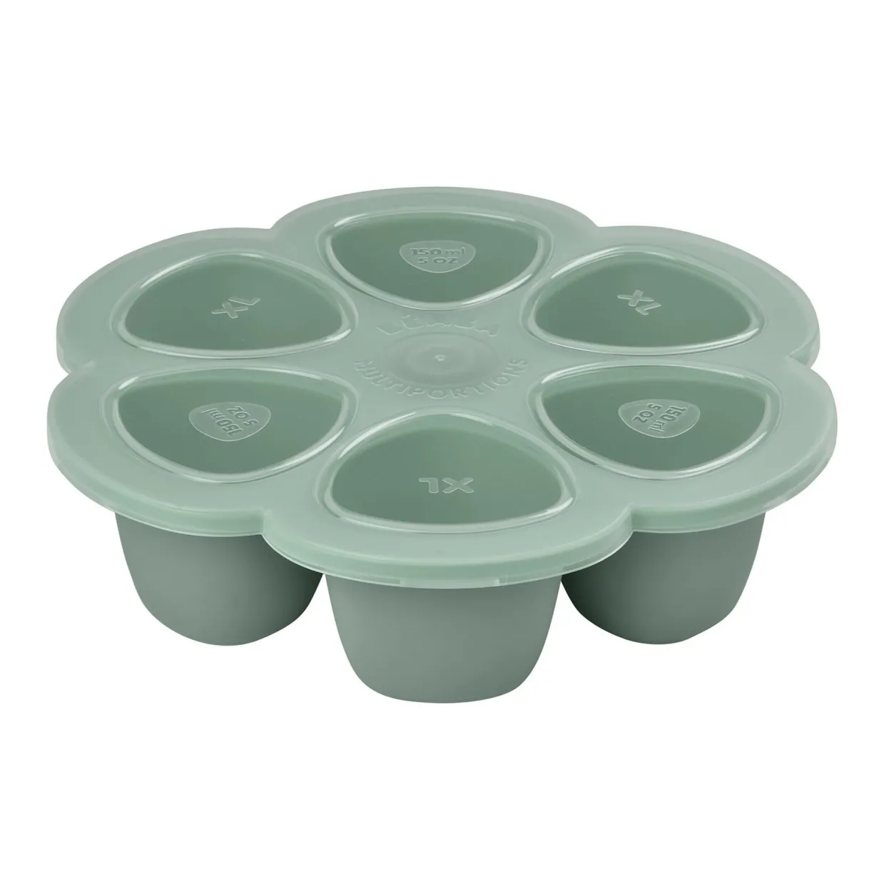 BÉABA Pots De Conservation*Multiportions Silicone 6 X 150 Ml Sage Green
