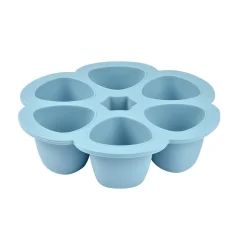 BÉABA Pots De Conservation*Multiportions Silicone 6*90Ml Windy Blue