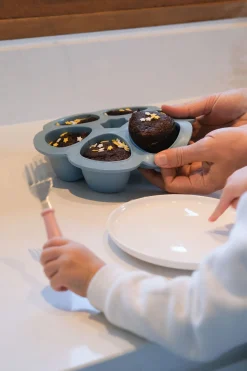 BÉABA Pots De Conservation*Multiportions Silicone 6*90Ml Windy Blue