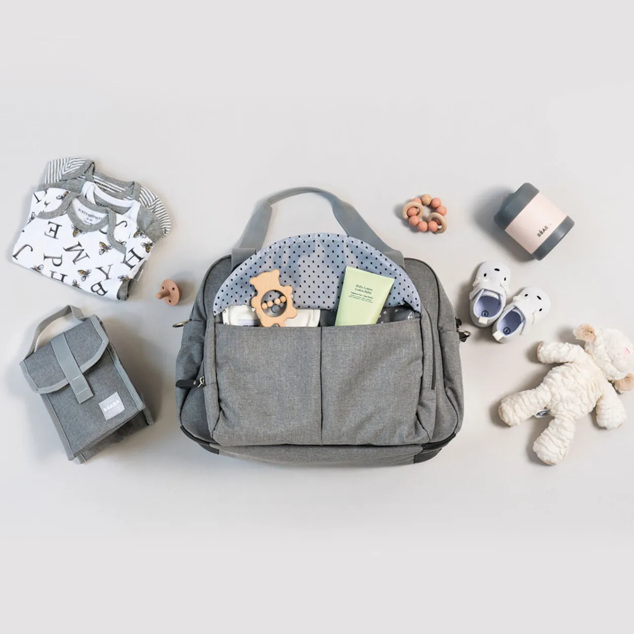 BÉABA Sacs À Langer*Sac A Langer Geneve Ii Heather Grey