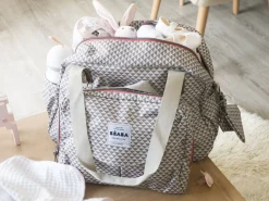 BÉABA Sacs À Langer*Sac A Langer Geneve Ii Play Print Grey/Coral