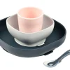 BÉABA Couverts, Vaisselle Et Bavoirs*Set Vaisselle Silicone 4 Pieces Night-Blue