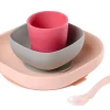 BÉABA Couverts, Vaisselle Et Bavoirs*Set Vaisselle Silicone 4 Pieces Pink