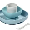BÉABA Couverts, Vaisselle Et Bavoirs*Set Vaisselle Silicone 4 Pieces Jungle