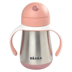 BÉABA Couverts, Vaisselle Et Bavoirs*Tasse Paille Inox 250 Ml Old Pink