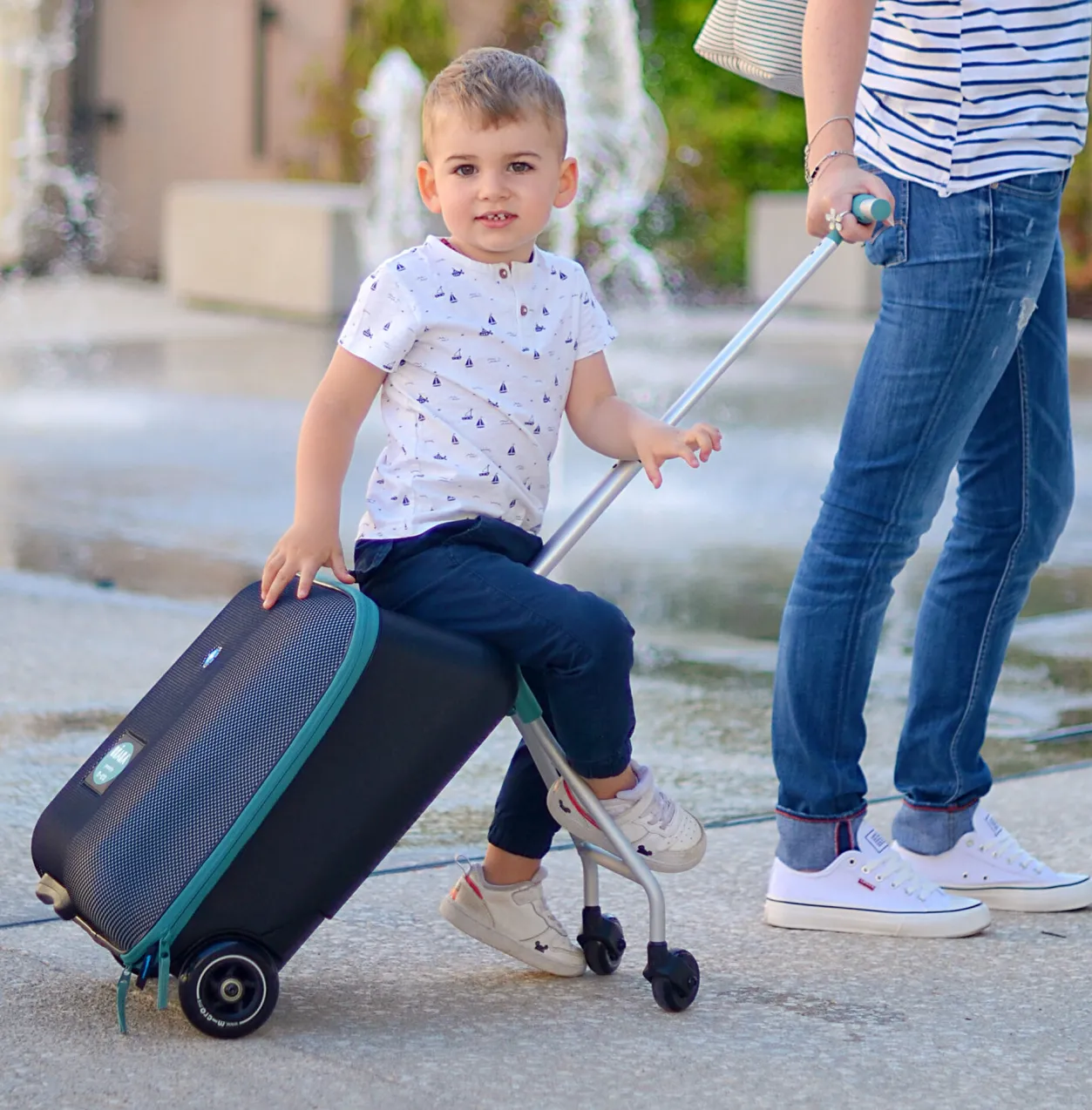 BÉABA Sacs De Voyage*Valise Avec Assise De Voyage Luggage Eazy Green-Blue